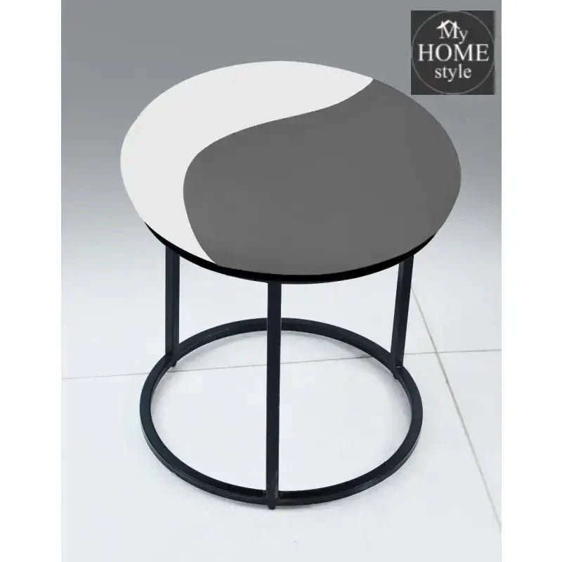 Luxury 2 Shaded Velvet stool With Steel Stand -930
