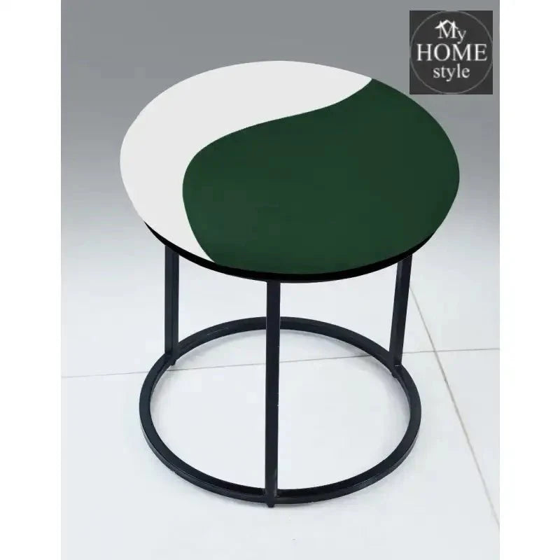 Luxury 2 Shaded Velvet stool With Steel Stand -932