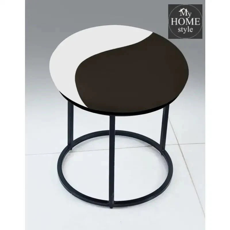 Luxury 2 Shaded Velvet stool With Steel Stand -933