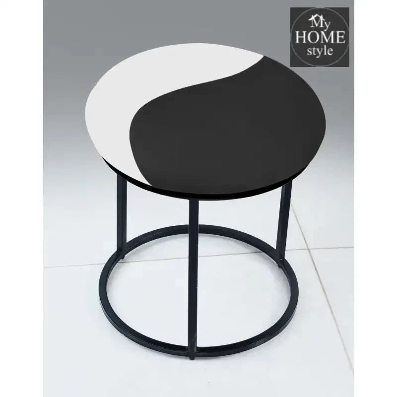 Luxury 2 Shaded Velvet stool With Steel Stand -935