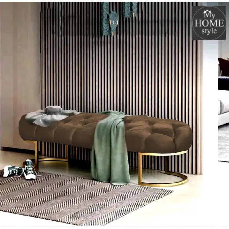 Luxury 3 Seater Ottoman Steel Stool -991