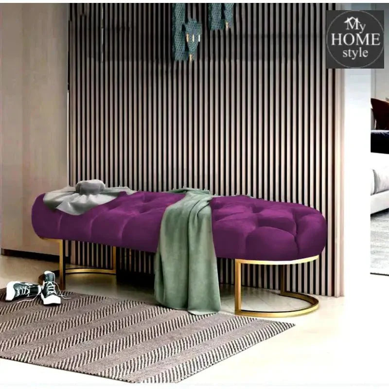 Luxury 3 Seater Ottoman Steel Stool -994