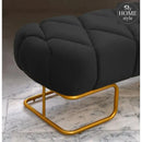Luxury 3 Seater Poufy Steel Stool With Steel Frame -1045