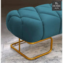 Luxury 3 Seater Poufy Steel Stool With Steel Frame -1045