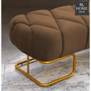 Luxury 3 Seater Poufy Steel Stool With Steel Frame -1045