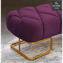 Luxury 3 Seater Poufy Steel Stool With Steel Frame -1045
