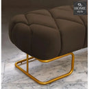 Luxury 3 Seater Poufy Steel Stool With Steel Frame -1045
