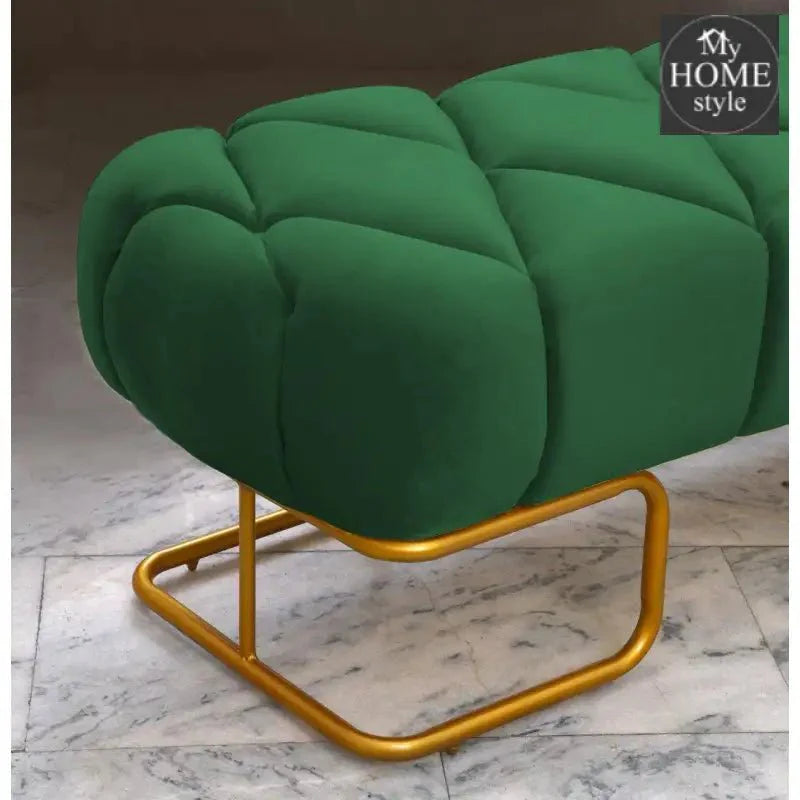 Luxury 3 Seater Poufy Steel Stool With Steel Frame -1045