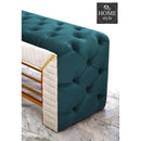 Luxury 3 Seater Side Poufy Ottoman Table With Steel Frame -1046