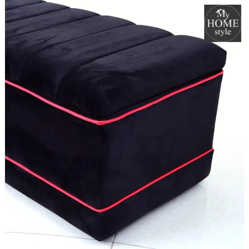Luxury 3 Seater Velvet Ottoman Storage Box -956