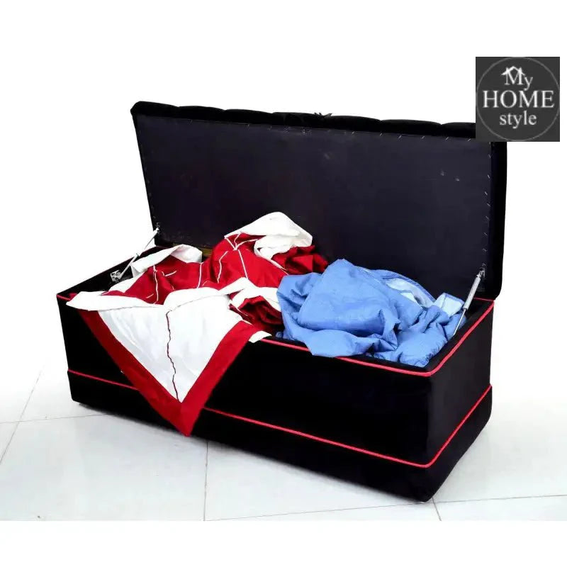 Luxury 3 Seater Velvet Ottoman Storage Box -956