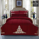 Luxury 6 PC'S Mariana Embroidered Comforter Set Maroon