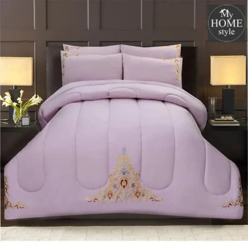 Luxury 6 PC'S Mariana Embroidered Comforter Set Pink