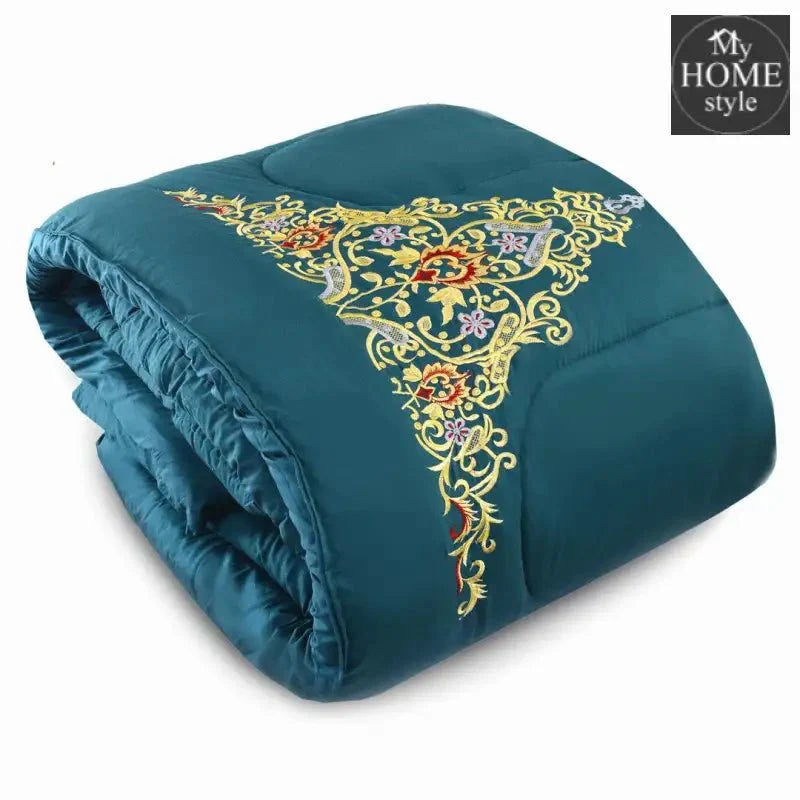 Luxury 6 PC'S Mariana Embroidered Comforter Set Teal