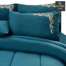 Luxury 6 PC'S Mariana Embroidered Comforter Set Teal