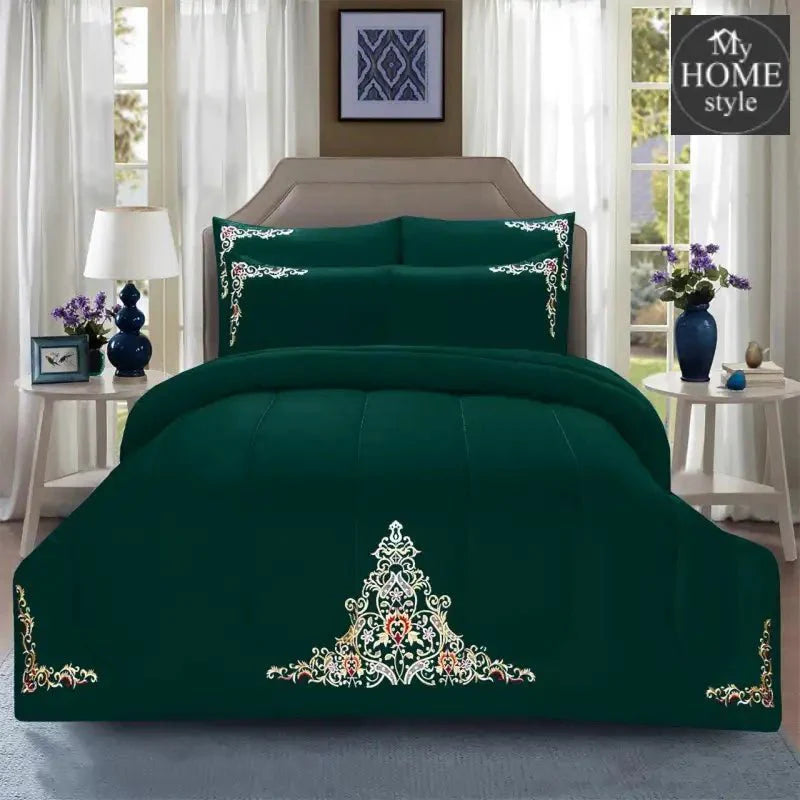 Luxury 6 PC'S Mariana Embroidered Comforter Set Teal