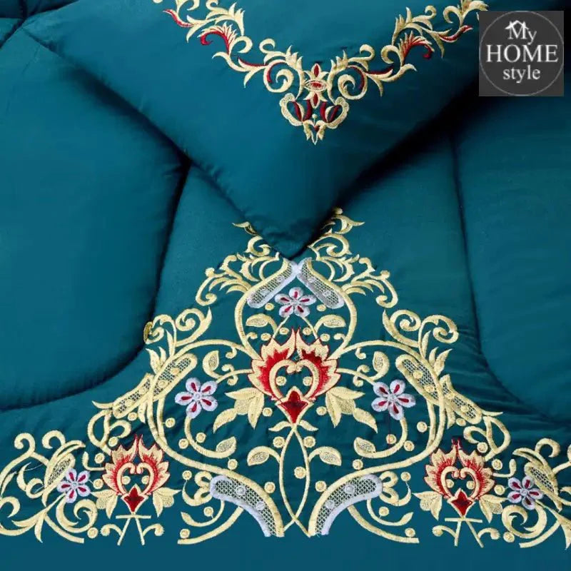 Luxury 6 PC'S Mariana Embroidered Comforter Set Teal