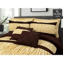 Luxury 8 pcs Frilly Cross Pleated Duvet Set