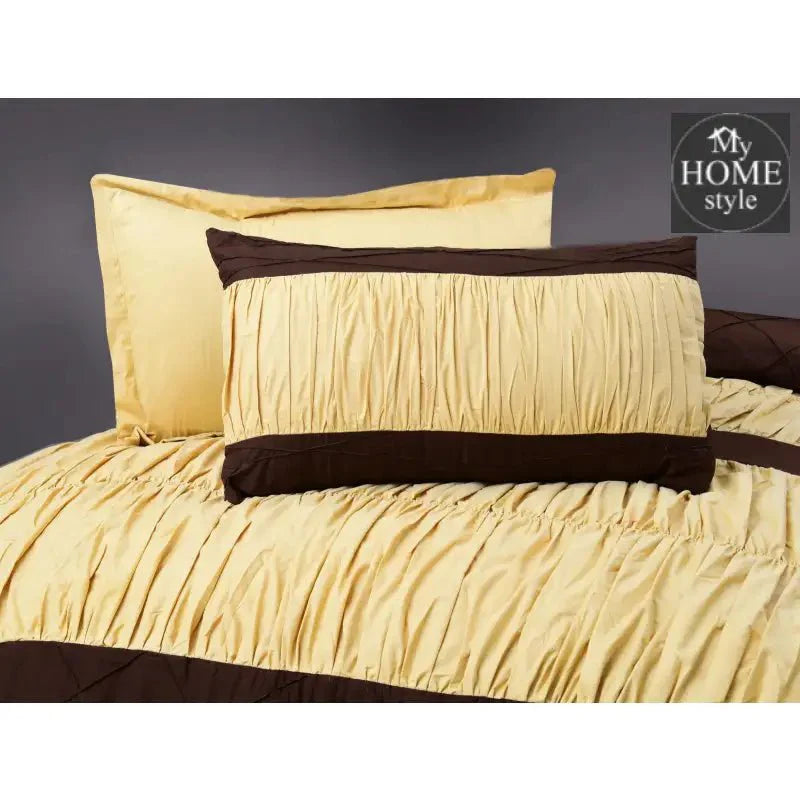 Luxury 8 pcs Frilly Cross Pleated Duvet Set