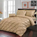 Luxury 8 pc's Sateen Pintuck Duvet set Beige