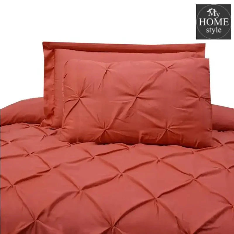 Luxury 8 pc's Sateen Pintuck Duvet set Carrot