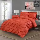 Luxury 8 pc's Sateen Pintuck Duvet set Carrot