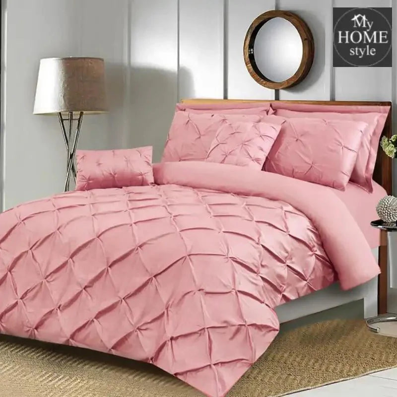 Luxury 8 pc's Sateen Pintuck Duvet set Pink
