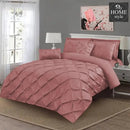 Luxury 8 pc's Sateen Pintuck Duvet set Tea Pink