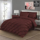 Luxury 8 pc's Sateen Pintuck Duvet set Terra Cotta