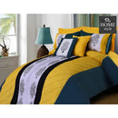 Luxury Cross Pleated Embroidered Duvet Set