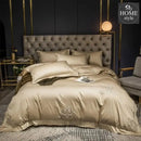 LUXURY EMBROIDERED DUVET SET BEIGE