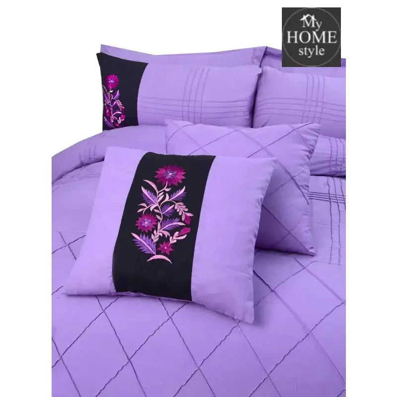 Luxury Embroidered Pinch Pleated Duvet Set 8 Pc's