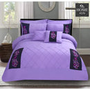 Luxury Embroidered Pinch Pleated Duvet Set 8 Pc's