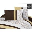 Luxury Embroidered Strips Duvet Set 8 Pc's