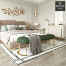 Luxury Nordic 3 Seater Stool With Light Steel Stand -1215