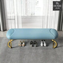 Luxury Nordic 3 Seater Stool With Light Steel Stand -1216