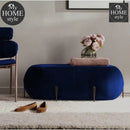 Luxury Ottoman Stool With Steel Legs -1031