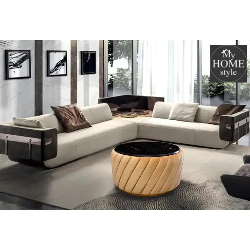 Luxury Round Center Table With Marble Sheet -1050