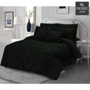 Luxury Pintuck & Pleated Duvet Set Forest Green