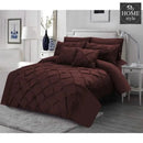 Luxury Pintuck & Pleated Duvet Set Terra Cotta