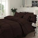 Luxury Pleated Duvet Set Mocha