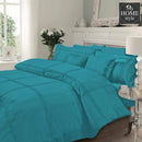 Luxury Sateen Pleated Duvet Set Tourquoise