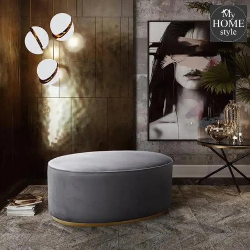 Luxury Scarlett Oval Ottoman Stool-1225