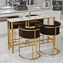 Luxury Space Saver Dining Table & Chairs 5 Pcs - 1169