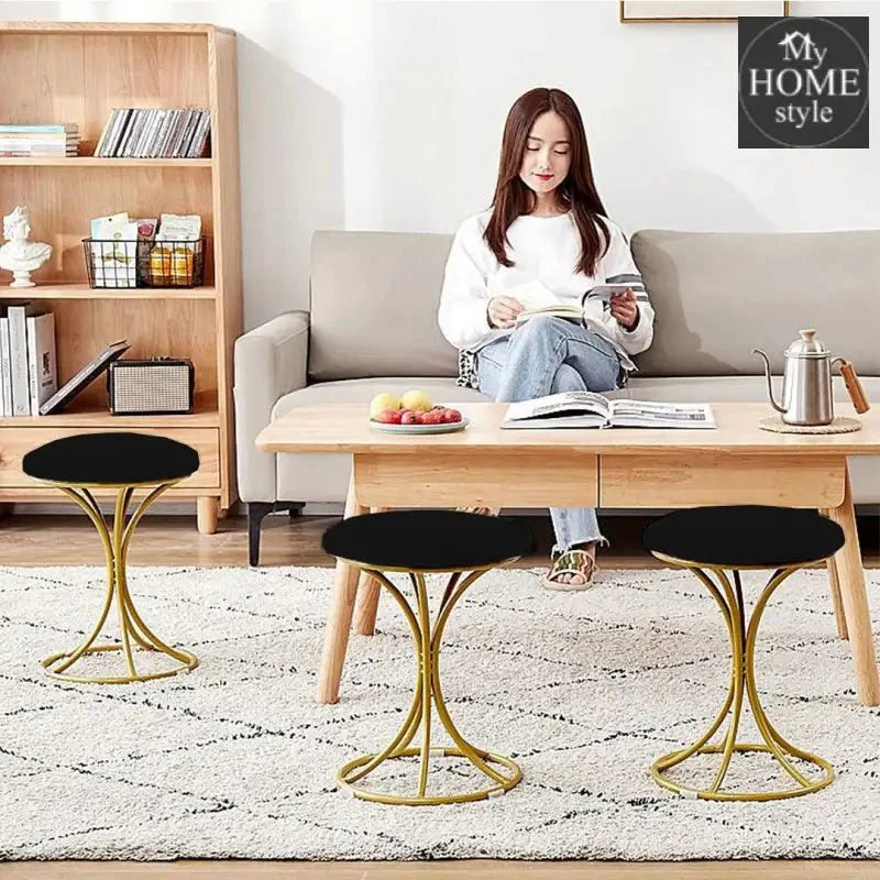 Luxury Stool With Steel Legs Large-614