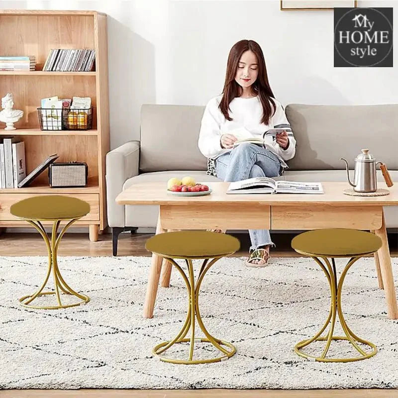 Luxury Stool With Steel Legs Large-615