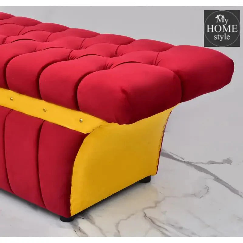 Luxury Three Seater Velvet Ottoman Stool - 1270