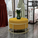 Luxury Wooden Round stool With Steel Stand -299