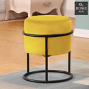 Luxury Wooden Round stool With Steel Stand -339