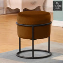 Luxury Wooden Round stool With Steel Stand -343